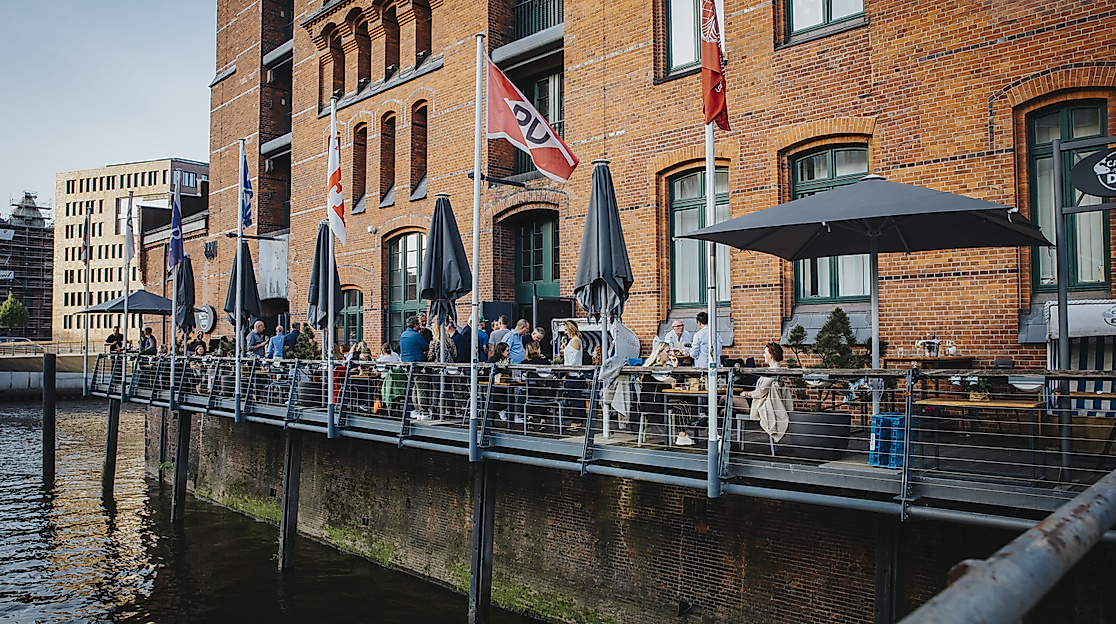 Direkt am Fleet in der Speicherstadt
