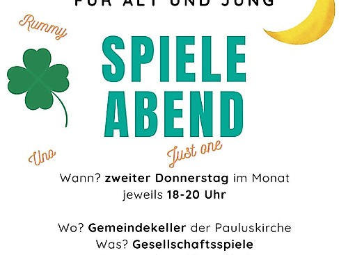 Plakat Spiele abend