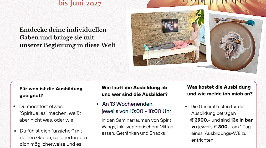 Ausbildung Ganzheitlicher, schamanischer Heiler