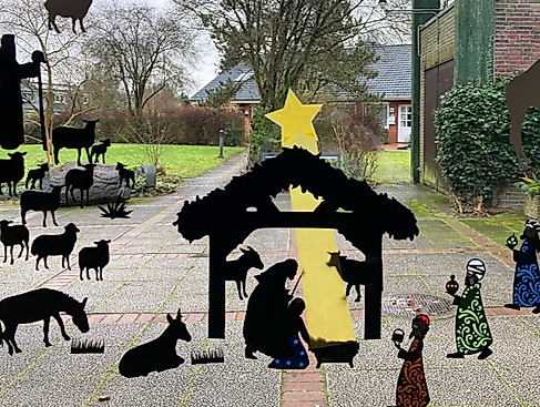 Fensterbild Krippenspiel