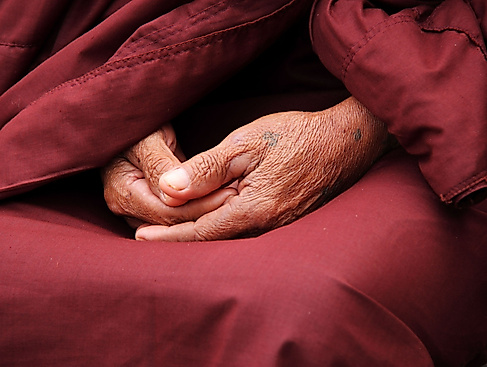 Mönch in Meditation