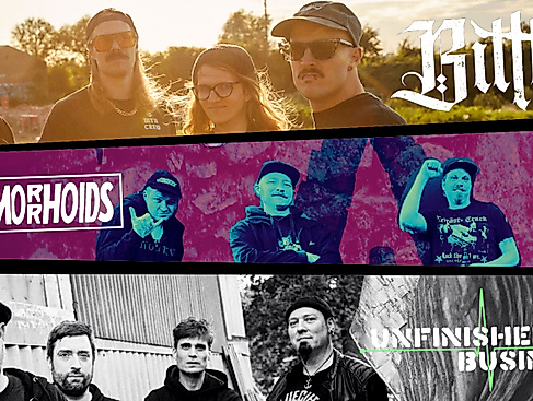 Unfinished Business, Bitter & The Hearmorrhoids LIVE im Kranhaus