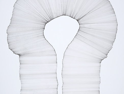 Frieder Falk, innen, 2025, Fineliner 0.05, Zeichenkarton 900 g/qm, 100 x 140 cm