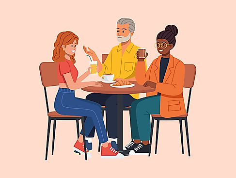 Seniorencafé im Sitzungsaal der Gemeinde