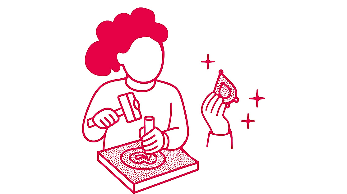 Von Kupferscheibe zum Schmuckstück