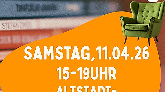 Bücherflohmarkt mit Open Stage