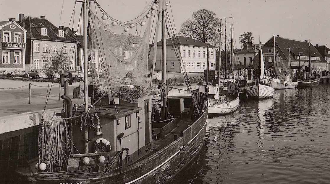 Hafen von Neustadt in Holstein, 1959