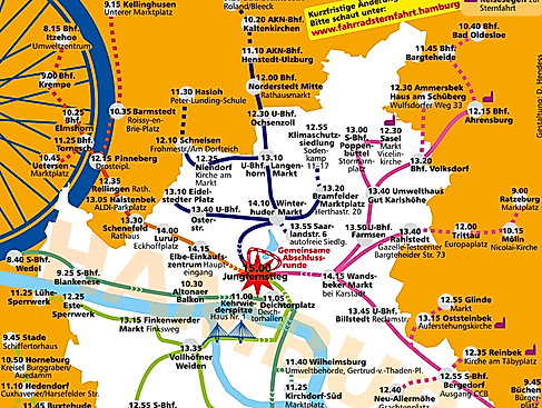 Fahrradsternfahrt von Buchholz nach Hamburg