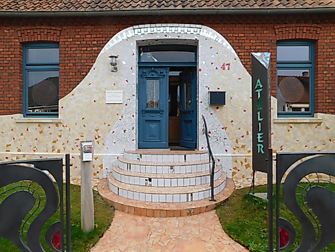 Mosaikhaus Eingang