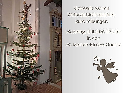Weihnachtsbaum in der Gudower Kirche