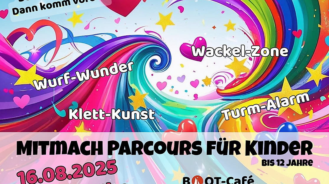 Mitmach Parcours für Kinder BOOT Cafe