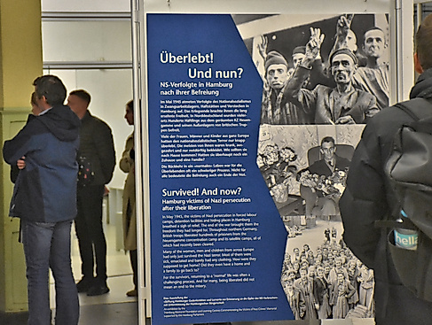 Ausstellung "Überlebt! Und nun? NS-Verfolgte in Hamburg nach ihrer Befreiung" in der KZ-Gedenkstätte Neuengamme