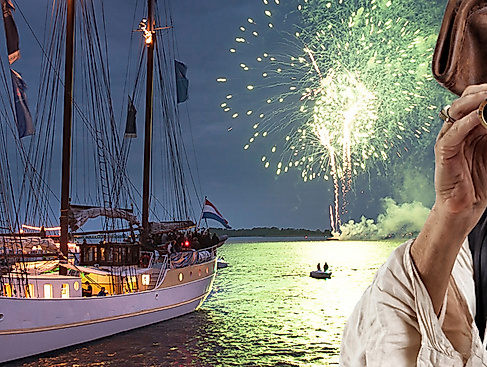 Silvester-Piratentörn auf der Elbe an Bord der Mare Frisium