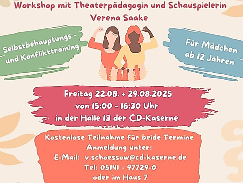 Workshop Starke Mädchen - Workshop mit Theaterpädagogin und Schauspielerin Verena Saake