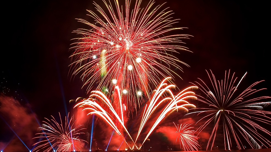 funkelndes Feuerwerk