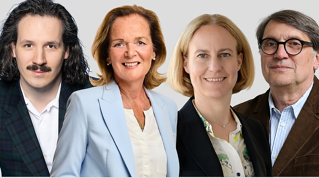 Valentin Schwarz, Anna von Treuenfels-Frowein, Dr. Julia Runte, Christoph Bartmann (v.l.n.r.)