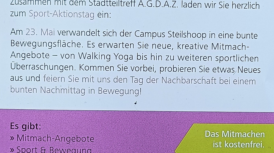 Flyer rückseite