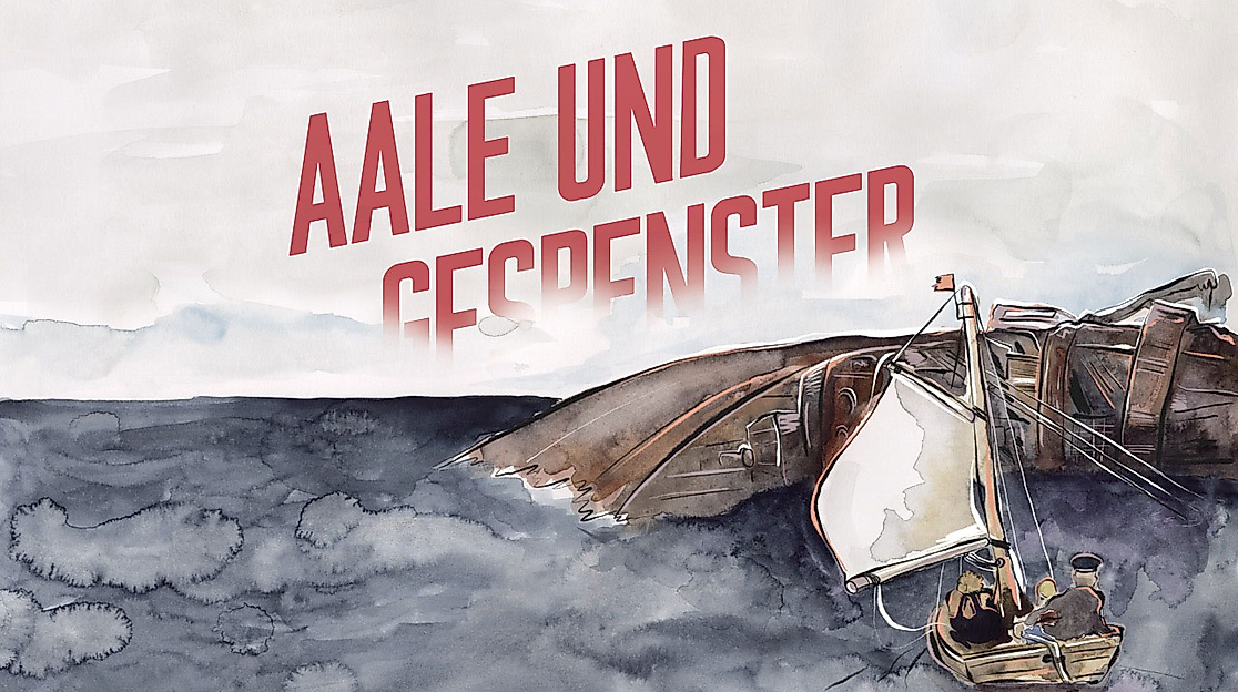 "Aale und Gespenster" ist eine Graphic Novel von Marius Schmidt (Ausschnitt aus dem Cover).