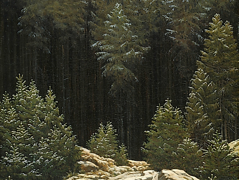 Caspar David Friedrich: Frühschnee, um 1827
