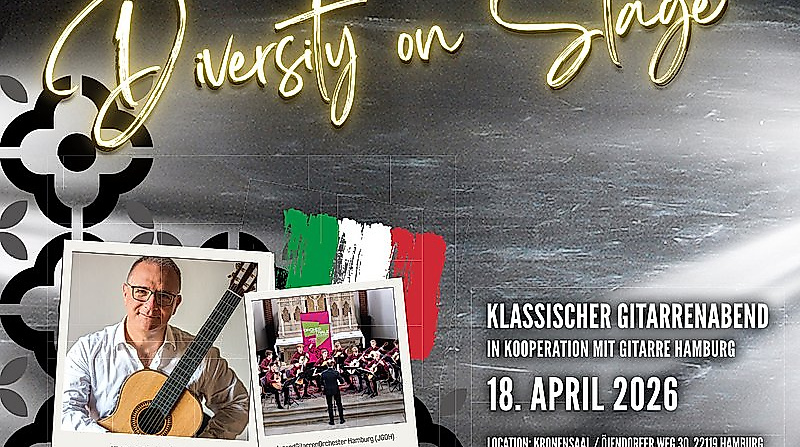 Kulturen unserer Stadt - Diversity on Stage - Klassischer Gitarrenabend in Kooperation mit Gitarre Hamburg