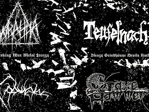 Konzertposter von Wrahha, Teufelnacht, Gravehammer, Cobwebs im Bambi Galore am 16.10.2026