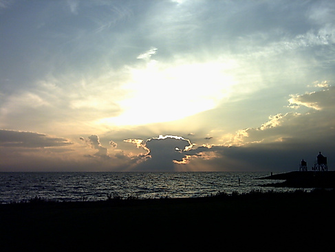 Sonne über der Nordsee