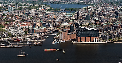 Rundflug über Hamburg, Hamburg von oben