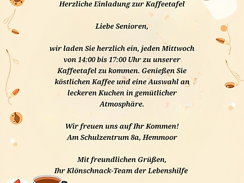 Klönschnack-Kaffeetafel