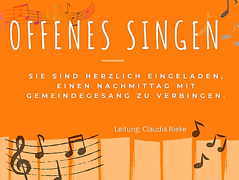 Plakat Offenes Singen