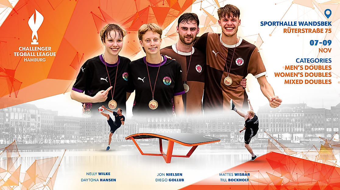 Challenger Teqball League in der Sporthalle Wandsbek