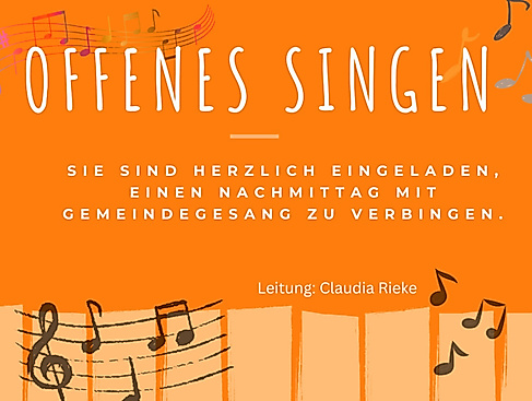 Plakat Offenes Singen
