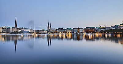 Binnenalster Nachtaufnahme