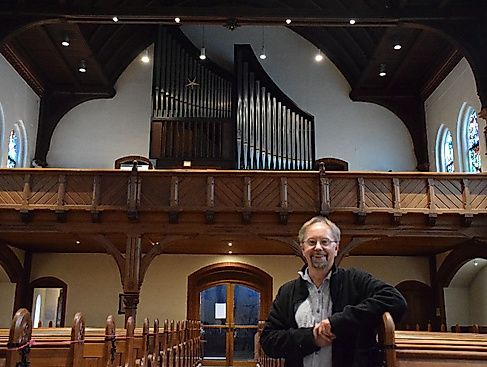 Jörg Müller (Kantor i.R.) und Weigle Sebastian Orgel, Maria-Magdalenen Kirche Reinbek, Foto Sven Christiansen
