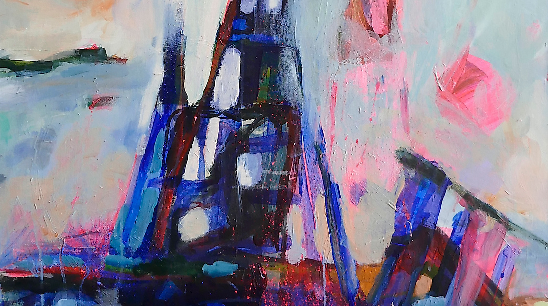 Sabine Niemann, „Abriss“, 2026, Acryl auf Leinwand