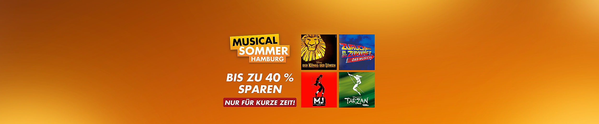 Ticketaktion mit bis zu 40 % Rabatt auf ausgewählte Musicals