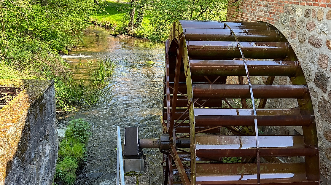 Modernisiertes Mühlenrad