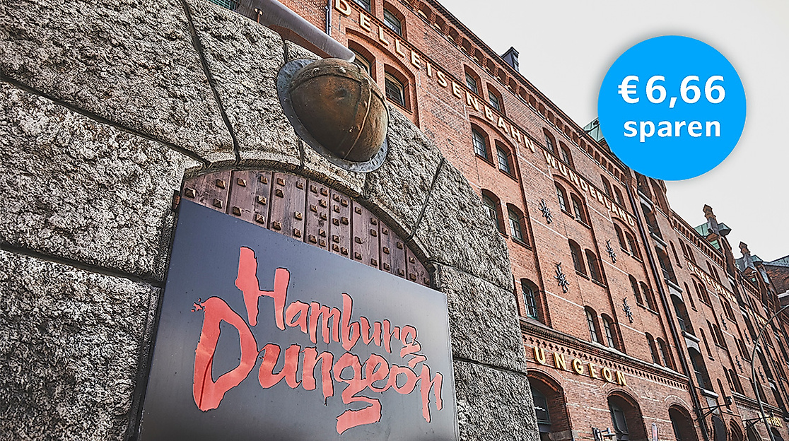 Fassade und Logo Hamburg Dungeon