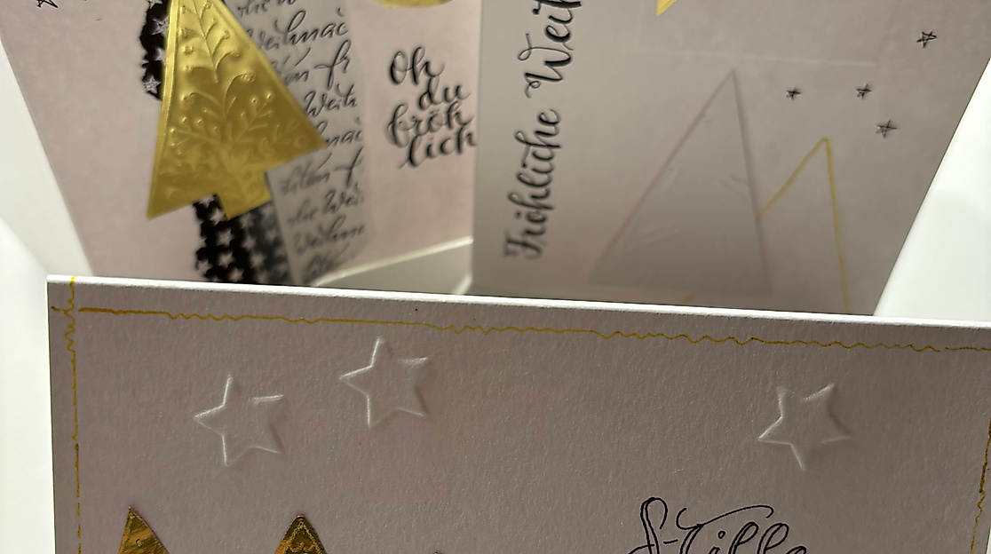 Kreativ - Workshop im Kunsthaus: Edle Weihnachtskarten