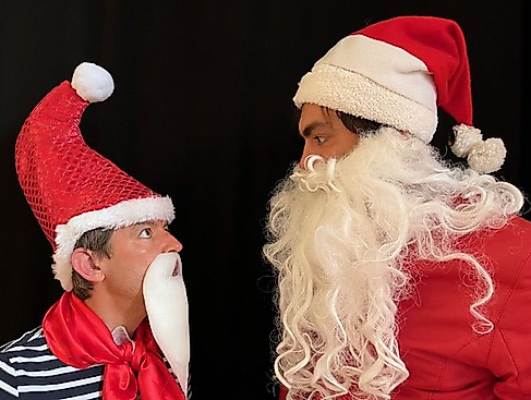 Weihnachtsmann Fred und Weihnachts-Manfred