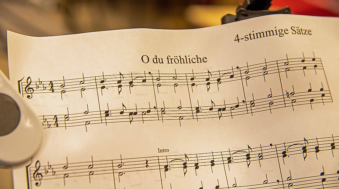 Notenblatt von "O du fröhliche"