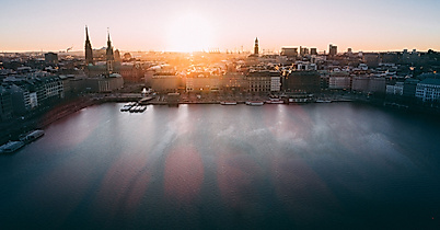 Binnenalster Blick auf die Innenstadt
