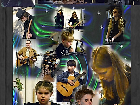 Alen Lešinger, Julian Ludolf und Schüler/Innen der Heidekreis Musikschule