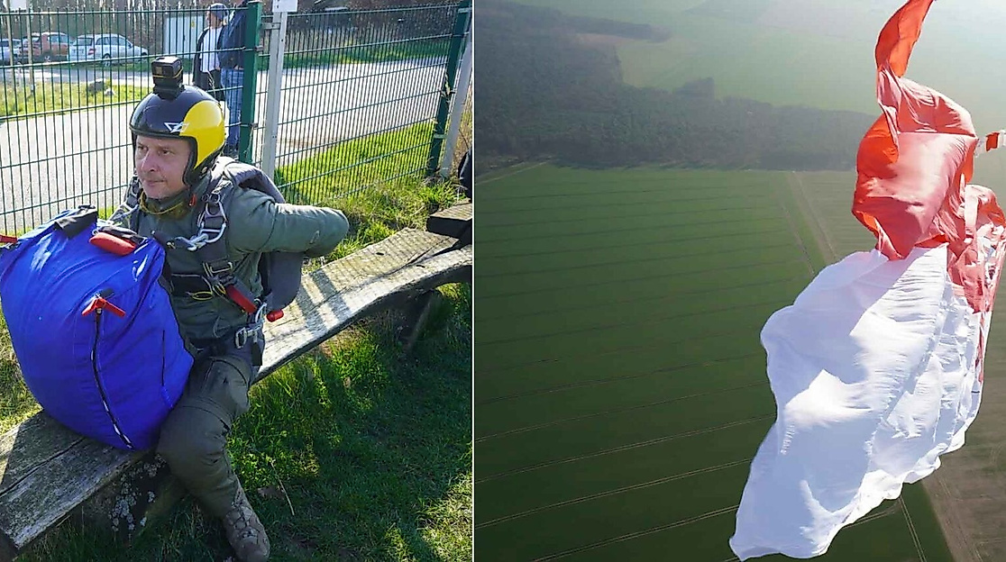 Weltrekordversuch_Stefan Tripke mit größter Flagge