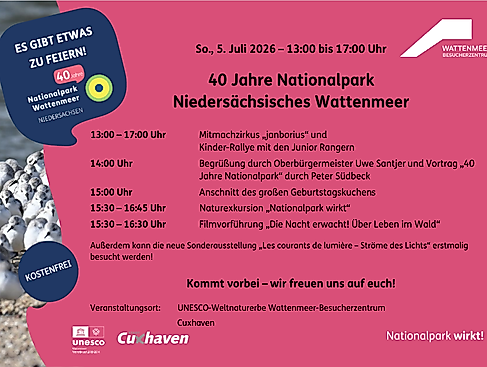 Jubiläumsfeier 40 Jahre Nationalpark Niedersächsisches Wattenmeer