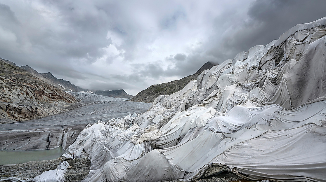 Rhonegletscher abgedeckt 2019