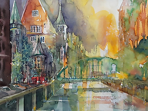 Ausstellung „Aquarell experimentell“ von Joachim Knorr