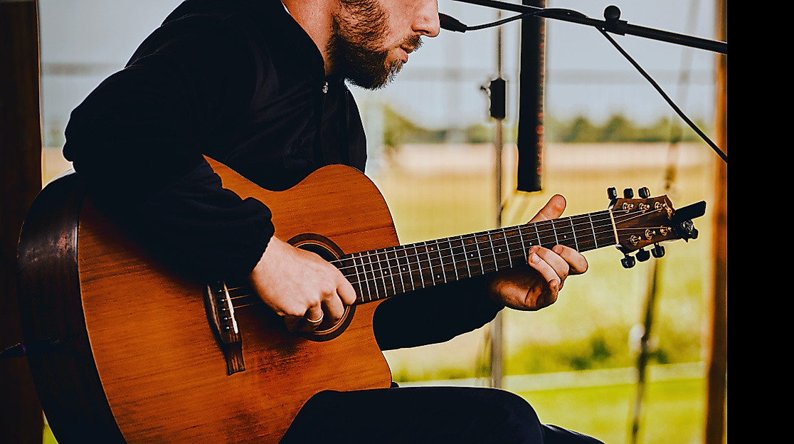 Gitarrist auf der Bühne
