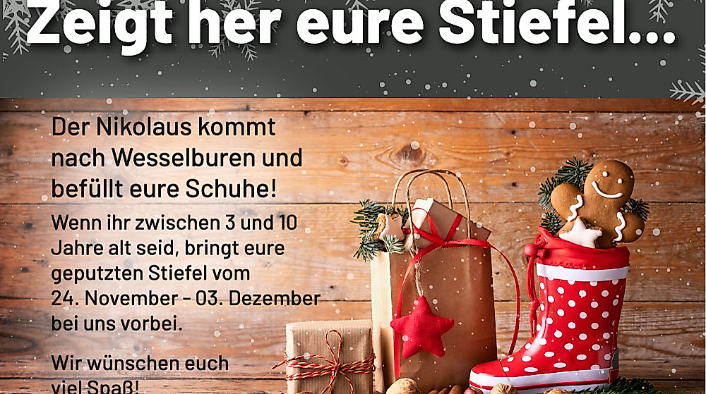 Der Nikolaus kommt nach Wesselburen!
