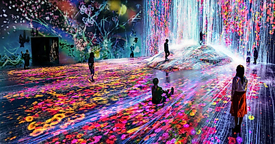 digital-art-museum_universe-of-water-particles-on-a-rock-where-people-gather_c-2021_teamlab