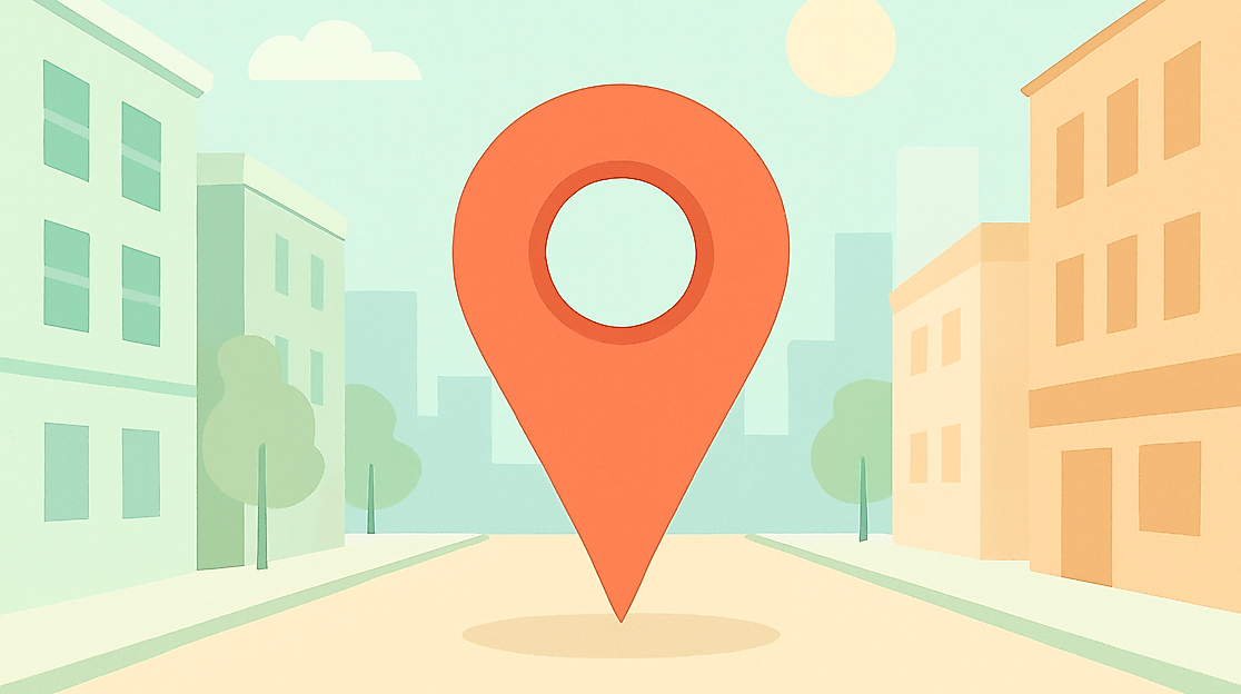 Treffpunkt mit Stecknadel